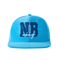 Gorra de Béisbol Azul de 5 Paneles con Cierre a Presión, Logotipo Bordado, Algodón, Unisex, Casual, Deportiva, Streetwear