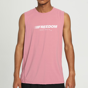 Camisetas de bambú ecológicas para hombre, ropa deportiva negra con logotipo personalizado, ropa de entrenamiento de talla grande, chalecos deportivos para gimnasio para hombre - Product Image 5