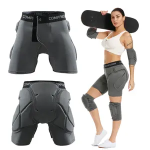 Yastıklı paten kayak şort motosiklet pantolon hokey kalça sürme şort spor ped şort erkekler ve kadınlar 3D spor Unisex