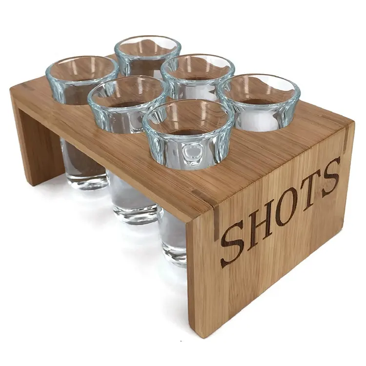 Straat Prijs Houten Eenvoudige Nuttig Communie Lade Met Shot Glas