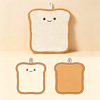 Promotion Nouvelle Serviette de Toilette en Peluche en Forme de Pain Personnalisée Mignonne Serviette de Toilette en Peluche en Forme de Pain Vente en Gros Serviette de Toilette en Peluche en Forme de Pain Douce