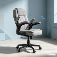 Silla de Oficina Gerencial Acolchada y Tapizada, con Ajuste de Altura, Reclinable en Múltiples Ángulos, Giratoria, para Escritorio, Uso Comercial y Laboral