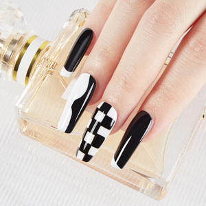 OEM-esmalte de uñas semicurado, esmalte de Gel orgánico de Color <span class=keywords><strong>blanco</strong></span> y negro puro, venta al por mayor - Product Image 3