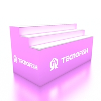 Comptoir d'exposition portable pliable en aluminium de 4 pieds avec éclairage LED rétroéclairé pour sublimation de tissu SEG – Tables promotionnelles pour salons professionnels