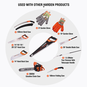 Scie à <span class=keywords><strong>main</strong></span> professionnelle HARDEN Multi Pro en acier au carbone et au manganèse pour la coupe du bois avec poignée en TPR - Product Image 6