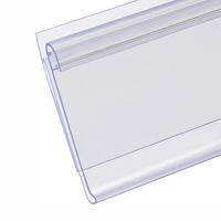 Bande de billet en PVC économique personnalisée en usine Porte-étiquette UPC Porte-étiquette de moulage d'étiquette de prix avec lentille de protection transparente et poignée promotionnelle