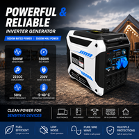 Générateur Dynamo E-XIAPU 5KW 4 temps refroidi par air 50Hz 230V à onduleur à onde sinusoïdale pure au gaz
