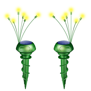 Répulsif pour animaux à ultrasons solaire, répulsif pour oiseaux, lumières écologiques pour lucioles, ferme, jardin, pelouse - Product Image 1