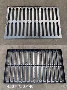 커버 배수 주철 격자 EN124 D400 250*750 동안 맨홀 배수 격자 도로 안전 빗물 주차장 - Product Image 5