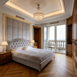 Progetto di Villa Residenziale Moderna Francese a Due Piani con 6 Camere da Letto, Garage, Soggiorno e Sala da Pranzo, Disegni 3D+ CAD - Product Image 5