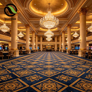 Alfombra Axminster QQ Premium Tejida 80/20 Lana/Nylon, de Pared a Pared, Resistente, para Vestíbulos de Hoteles, Casinos y Salones de Banquetes - Product Image 1