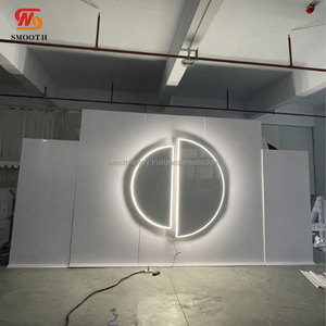 Personalizado desmontable luz blanca rectángulo acrílico telón de fondo suave nueva llegada decorativo escenario telón de fondo para bodas - Product Image 1