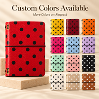 Carnet en cuir PU à pois, journal personnalisé, couverture à motifs, papeterie à marque privée, cadeaux de boutique en gros