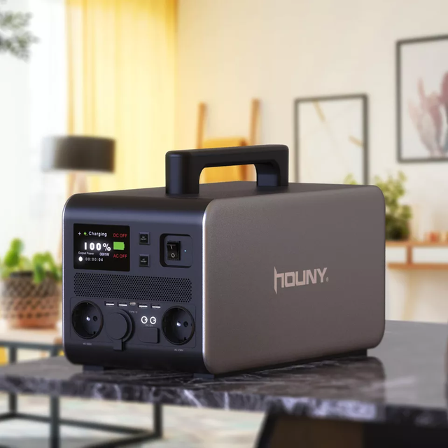 All in One Portable 1200W Solar Power Generator 1000W/1500W/3000W Rechargeable Solar Backup Battery Home Power Station Houny