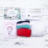 Belle poupée artisanat bricolage laine feutre fait à la main matériel sac Animal laine aiguille feutrage Kit pour enfants enfants drôle cadeau