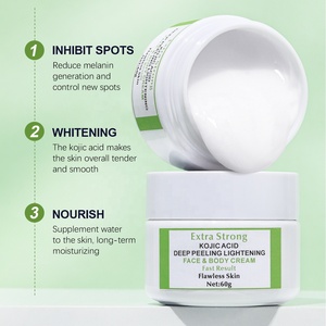 Etiqueta privada 60/100g personalizado Extra <span class=keywords><strong>fuerte</strong></span> Ácido Kójico 7 días aclaramiento blanqueamiento <span class=keywords><strong>Peeling</strong></span> crema facial corporal - Product Image 4