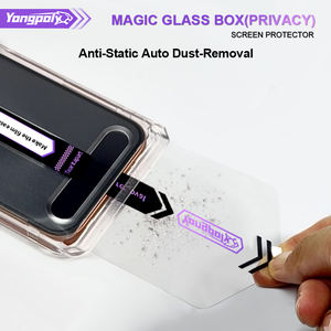 Защитные стекла для экрана с защитой от пыли и шпионажа, закаленное стекло, конфиденциальное покрытие Magic Box для <span class=keywords><strong>iPhone</strong></span> 17, 16, 15, 14 Pro Max - Product Image 5