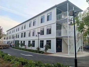 Installation rapide du logement de travail 90ft 18 chambres conception de cadre en acier avec récupération des eaux de pluie pour une utilisation durable de l'<span class=keywords><strong>eau</strong></span> - Product Image 2