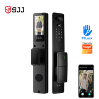 Cerradura Inteligente WiFi SJJ Totalmente Automática TTLock Tuya con Reconocimiento Facial, Vena de la Palma, Cámara de Mirilla, Videoportero, Desbloqueo Remoto y Control en la Nube