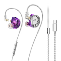 Lafitear LF4 1DD+3BA Écouteurs hybrides avec diaphragme DLC en diamant et béryllium, moniteur intra-auriculaire HiFi avec câble détachable