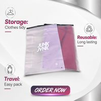 Sac d'emballage biodégradable avec fermeture éclair, impression personnalisée du logo de la marque, finition givrée, pour vêtements