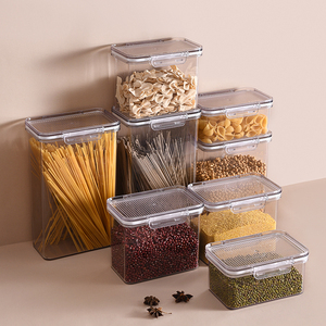 Stackable Organizer Eco-friendly Food Container Transparent Quality Storage Boxes PETG Stackable Plastic Organizer