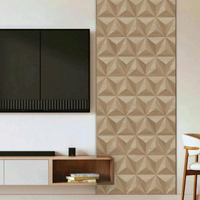 Stiker Dinding Motif Marmer Efek Kayu 3D Geometris Panel Dinding EPE IXPE Tahan Air Pelindung Dinding Hotel