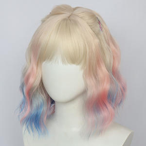 Nouveau film série TV <span class=keywords><strong>mercredi</strong></span> Cosplay <span class=keywords><strong>perruque</strong></span> petit chaperon rouge 2 Enid Sinclair brun clair petits cheveux courts bouclés 120% densité - Product Image 2