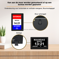 Rockpros — horloge de jour et de Date pour personnes âgées, avec écran LCD de 7 pouces, télécommande de perte de mémoire, Vision négative, pour personnes âgées