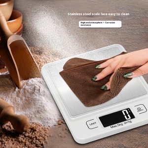 कस्टम स्टेनलेस स्टील इलेक्ट्रॉनिक ग्राम स्केल बैटरी संचालित रसोई भोजन के लिए भोजन स्केल यूएसबी ऐप - Product Image 4