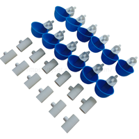 SHANGQINGTAI Nouveau lot de 12 abreuvoirs automatiques en PVC pour volailles, distributeurs d'eau pour poulets, pigeons, cailles, cages d'élevage et fermes