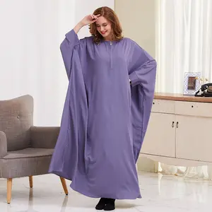 העבאיה בגדים מוסלמיים לנשים ארוך ללבוש מקסי שמלה באיכות גבוהה רופף שמלה בתוספת גודל גבירותיי טורקיה גלימת femme2023