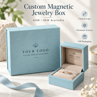 Boîte à bijoux en papier avec couvercle magnétique premium pour bracelet, boucles d'oreilles, collier, bague, emballage cadeau