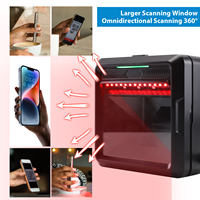 Escáner de Código de Barras 2D Manos Libres MP8000Y, Lector de Códigos QR Omnidireccional USB para Sistema POS de Supermercado, Compatible con Windows y Mac