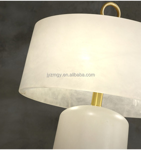 JYLIGHTING Lámpara de Mesa Elegante Estilo Chino Base de Mármol Natural Luz de Lujo en Forma Ovalada para Sala de Estar Estudio <span class=keywords><strong>Gran</strong></span> Estilo AC - Product Image 6