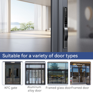 Serrure de porte intelligente en aluminium entièrement automatique, électronique, avec reconnaissance faciale et empreinte digitale, <span class=keywords><strong>haute</strong></span> <span class=keywords><strong>sécurité</strong></span>, serrure numérique <span class=keywords><strong>à</strong></span> combinaison pour application Tuya - Product Image 3