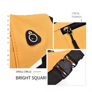 THK0265 Nouvelle tendance Sac banane utilitaire unisexe en polyester avec fermeture éclair, léger, pour téléphone portable, blanc - Product Image 5