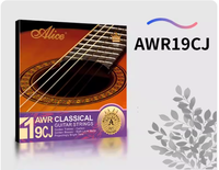 Alice AWR19CJ Jeu de cordes pour guitare classique, revêtement en nylon, tension standard et forte