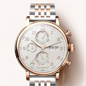Reloj de Lujo Dorado Multifuncional con Cronómetro, Relojes Mecánicos Automáticos para Hombre de Negocios, Luminosos, Resistentes al Agua, con Fecha - Product Image 2