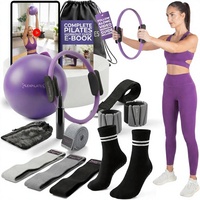 Kit de Anillo de Pilates con Guía de Entrenamiento en Video, Diseño Antideformación, Pesas para Tobillos para Mujeres, Apto para Principiantes