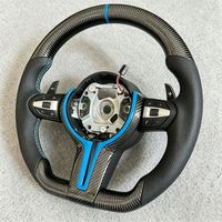 Volant en cuir véritable carbone, très demandé, pour BMW M6 F10 F20 F30 M3 F80 M4 F82 M2 M5 F90 X3 F25 E70 E90 E92