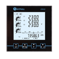 Rayfull EI910 Medidor de panel trifásico DI DO RS485 Modbus Power Analyserr para sistema fotovoltaico