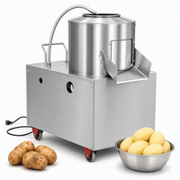 Machine à éplucher les pommes de terre électrique en acier inoxydable, usage commercial et industriel, vente chaude