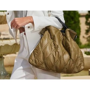Muestra Gratis, Bolso de Mano Acolchado con Diseño de Diamantes, Bolso de Mano de Lujo para Mujer, Bolsos Grandes - Product Image 2