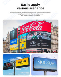 DISEN Precio al por mayor 440gsm exterior brillante blanco mate Flexible <span class=keywords><strong>Banner</strong></span> rollo recubierto laminado PET PVC Flex Frontlit <span class=keywords><strong>Banner</strong></span> rollos - Product Image 6