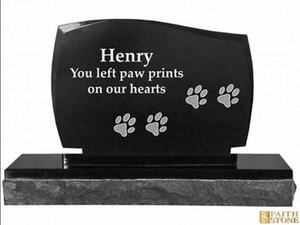 フェイスストーンの猫犬の墓石ペット花崗岩の記念碑 - Product Image 2