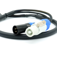 Câble hybride en gros XLR Powercon DMX, câble de scène combiné 3 broches DMX et alimentation 3G1.5, 1m 2m 3m 4m 10m
