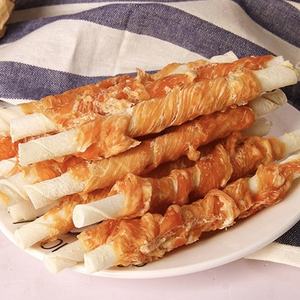 Friandises biologiques pour chiens-Poulet Canard Boeuf Enveloppé Rouleau de peau de vache Nettoyage des dents Haute protéine Dentaire Mâcher Premium Pet Food - Product Image 4