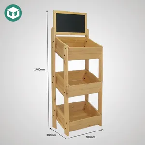 Présentoir de boulangerie en <span class=keywords><strong>bois</strong></span> à 3 niveaux respectueux de l'environnement - Product Image 4