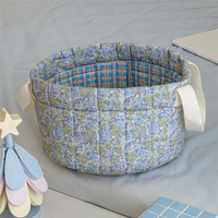 Panier de rangement matelassé floral de qualité supérieure, lavable en machine, en tissu, pour le tri des sous-vêtements, des jouets et des articles divers à la maison